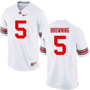 Men's Ohio State Buckeyes #5 Baron Browning White Nike NCAA College Football Jersey Designated UAZ2644QZ